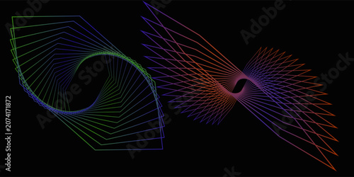 Geometric Line Art and Abstract Shape