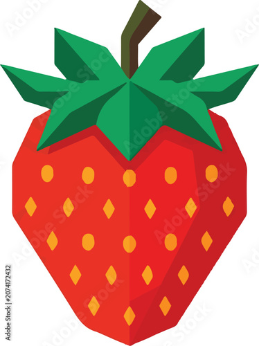 Strawberry Flat Style Artwork  