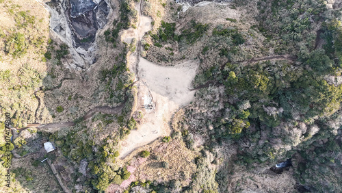 Aerial View of Ubara Risokyo and Rugged Pacific Coastline in Chiba, Japan