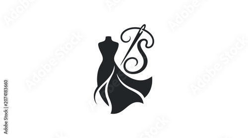 Foto Black dress form mannequin logo.