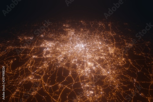 Foto Aerial view on Leipzig (Germany) from east