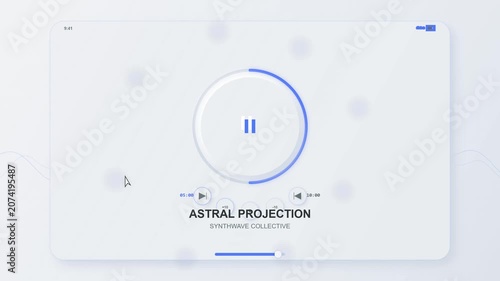 Neumorphic UI Player Animation: Play/Pause Button Interaction