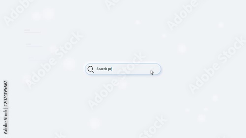 Neumorphic Search Bar Animation with Cursor Interaction | UI Motion Design