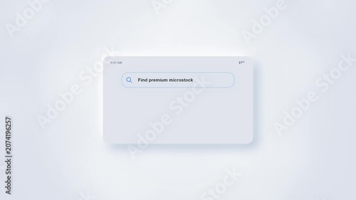 Neumorphic Search Interface Animation - UI Design