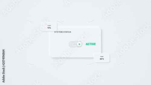 Neumorphic UI Toggle Switch Animation - Active to Inactive Motion