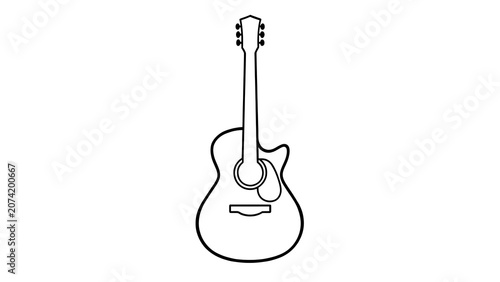 Simple black and white wine glass illustration drawing.