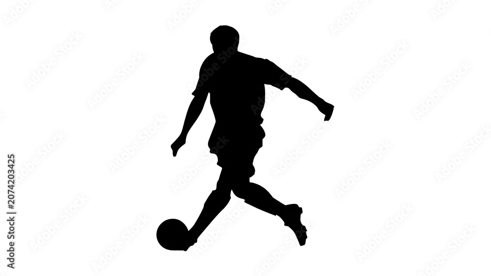 Obraz premium Sleek silhouette of a person running in motion blur.