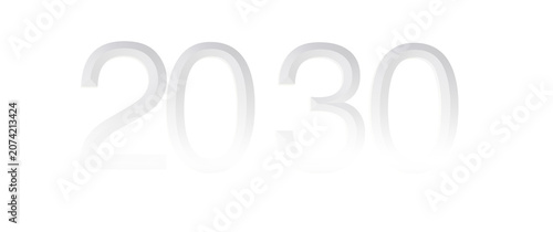 2030 in white on white back...