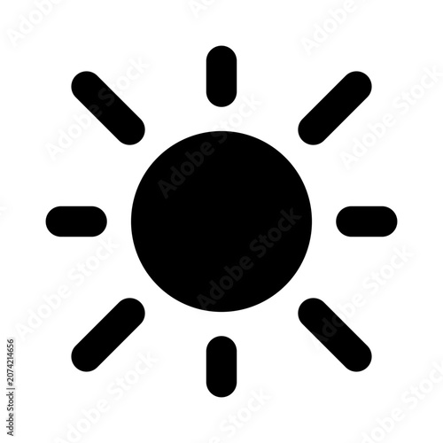 Sun Icon Vector From Web Design Set