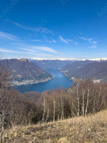 Panoramic view of Lake Como from Mount Boletto