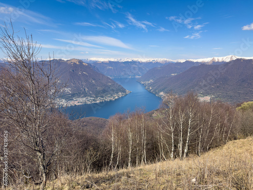 Panoramic view of Lake Como from Mount Boletto