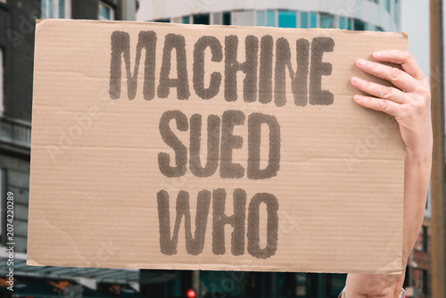 Принти на полотні "Machine sued who" Legal action over AI harm is ambiguous