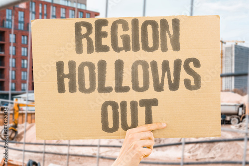 Canvas Print "Region hollows out" Economic decline leads to depopulation