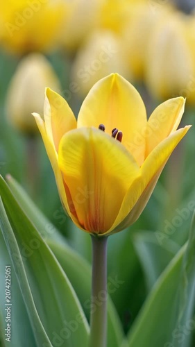 yellow tulip in the garden