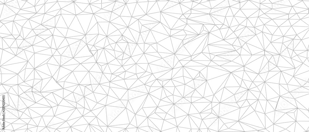 Obraz premium Geometric background with interconnected dotted lines creating a sense of connection and data flow.