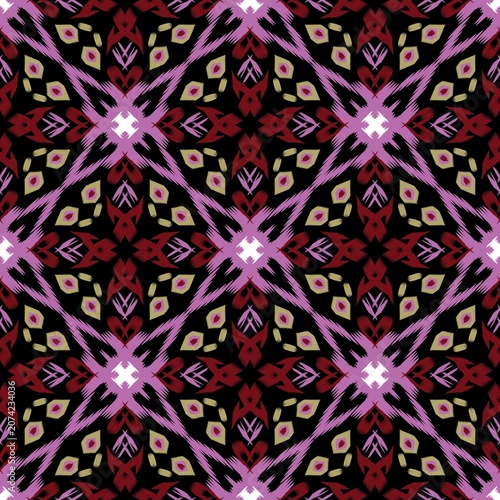 Purple Kaleidoscope Seamless Pattern