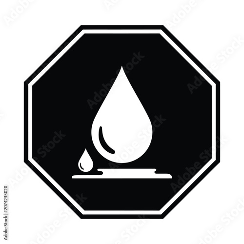 Water Drop Hazard Sign