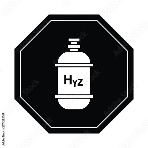 Hydrogen Cylinder Industrial Symbol Commerce