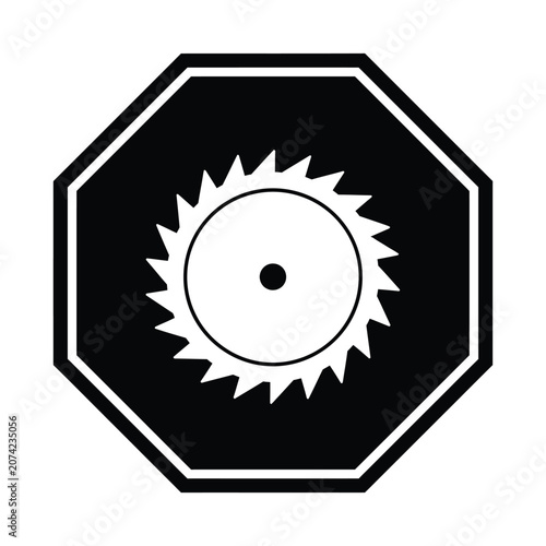 Blade Saw Cutting Symbol Industrial Hazard