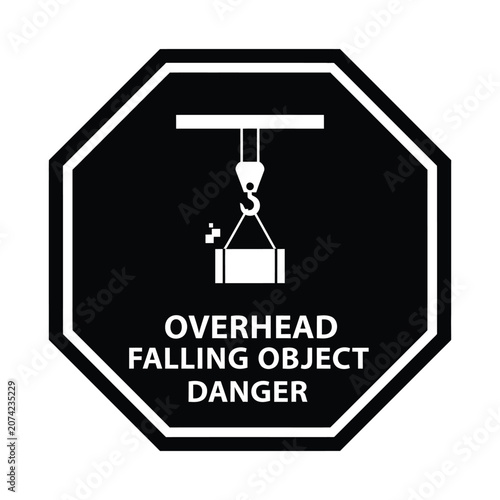 Overhead Falling Object Danger Warning Sign Industrial Safety