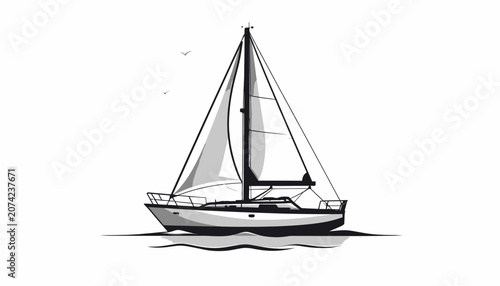 Fotografía Sailing boat on the water.
