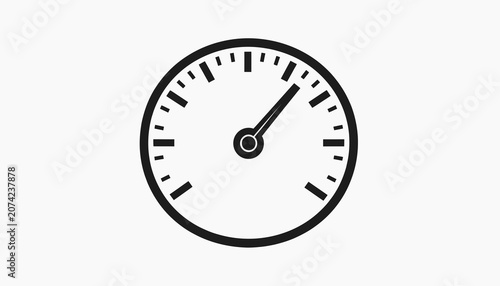 Simple Analog Clock Face Closeup.
