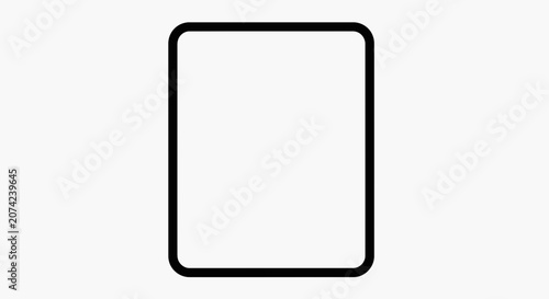 Blank Smartphone Screen with Black Border