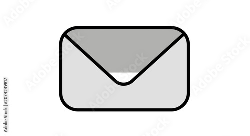 Gray envelope icon for email or correspondence
