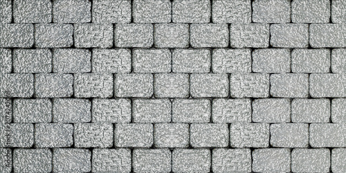 Bild auf Leinwand Gray Brick Wall Texture
