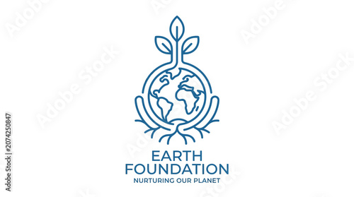 Earth Foundation Nurturing Our Planet Logo.