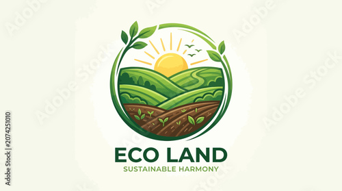 Eco Land Sustainable Harmony Green Nature.