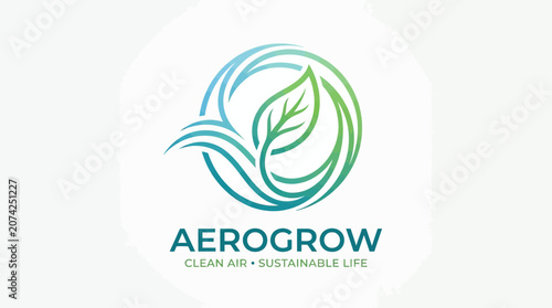 Aerogrow Sustainable Life Logo Design.