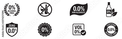 Foto Non alcoholic icon set