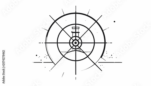 Tableau sur toile Detailed engineering design blueprint drawing.
