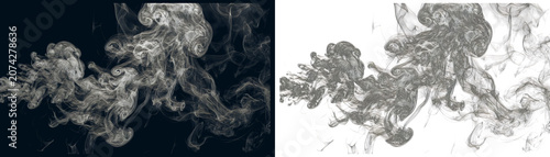 Smoke, fog, mist effects, overlay textures, black and white