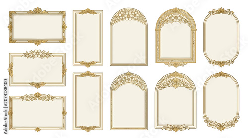 Elegant Ornate Frames Collection: Vintage Decorative Borders for Design