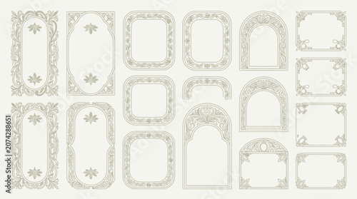 Ornate Scrollwork Frames & Borders - Vintage Design Elements