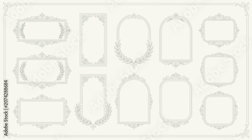 Ornate Vintage Frames Collection - Elegant Decorative Borders for Design