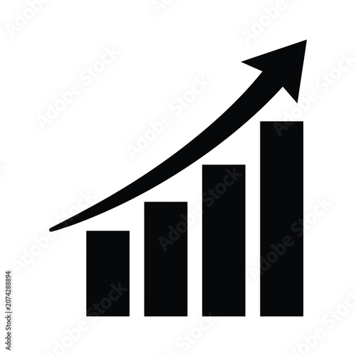 Financial growth progress icon