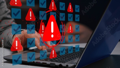 Obraz na plátně Cyberattack concept