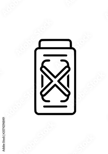 Obraz na płótnie Stop sign icon on a bottle, no entry symbol, prohibition concept
