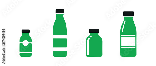фотографія A set of throwaway milk bottles