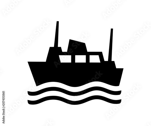 TF 004: Port, or Ships, or Ferries, or Boats signs. Transportation facilities vector design and illustration.
