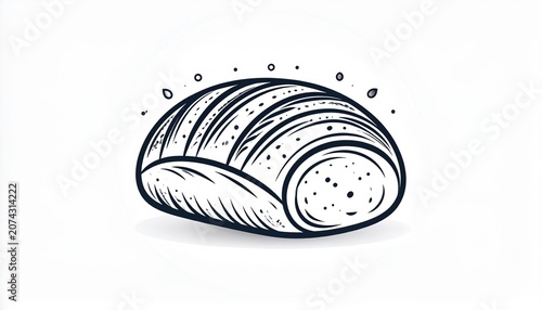 A delicious loaf of bread is sliced on a table indoors.