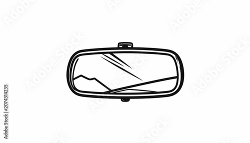Foto Rear View Mirror Reflection Glass.
