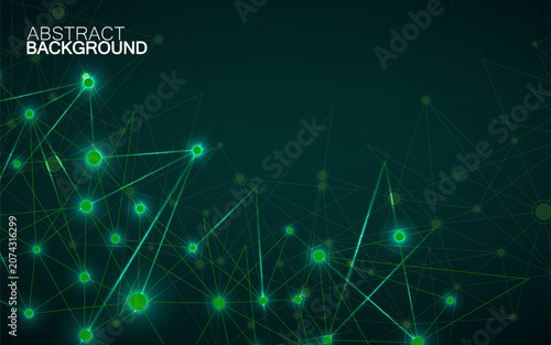 Abstract geometric background with connecting dots and lines. Modern technology concept. Polygonal structure