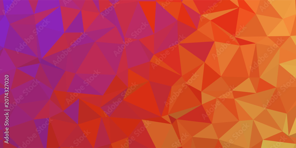 Fototapeta premium Abstract polygonal vector background. Background consisted of hexagon and rectangle elements. Multi-color geometric low poly style. Polygonal template design for your artwork.