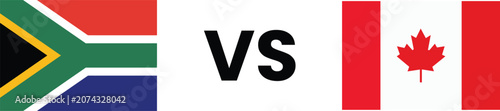 Foto South africa vs canada flag comparison graphic