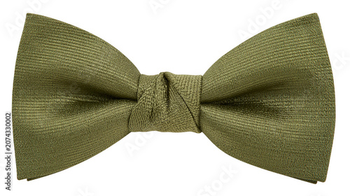 Tableau sur toile Textured Olive Green Silk Bow Tie