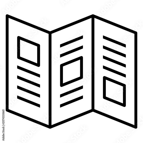 Brochure icon with line or outline style